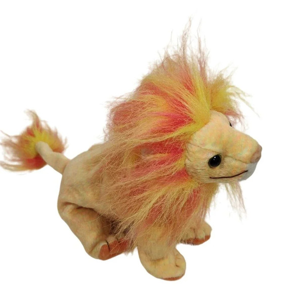 Ty Beanie Babies Bushy Lion Stuffed Animal Plush Toy with Tag Protector Orange - Picture 2 of 8